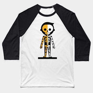 Halloween Minimal Skeleton Baseball T-Shirt